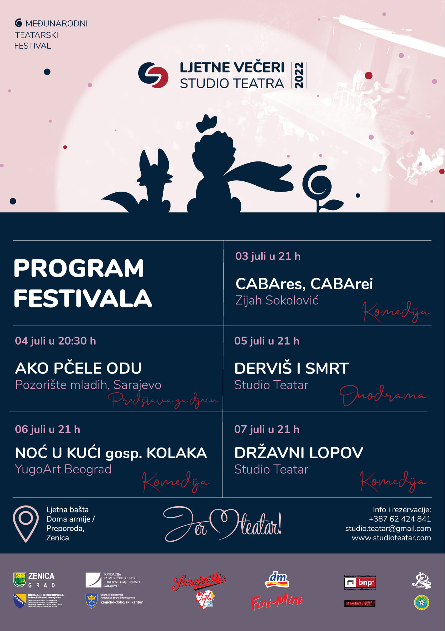 Predstavom Zijaha Sokolovića otvorene Ljetne večeri Studio teatra u Zenici